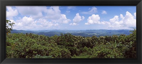 Framed Clouds over mountains, Flores Island, Indonesia Print