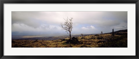 Framed Clouds over volcanic landscape, Hawaii Print