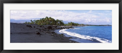 Framed Surf on the beach, Hawaii, USA Print