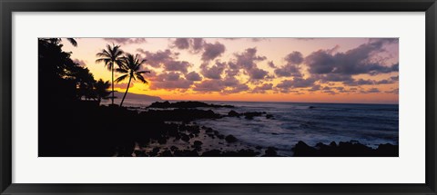 Framed Sunset North Shore, Oahu, Hawaii Print