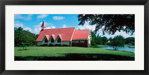 Framed Church in a field, Cap Malheureux Church, Mauritius island, Mauritius Print