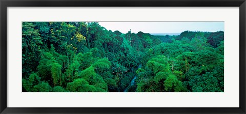 Framed Aerial View of Mauritius Island Print