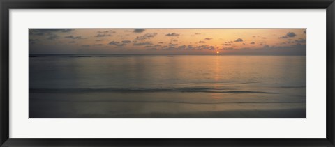 Framed Sunset View from Asdu Resort, Maldives Print