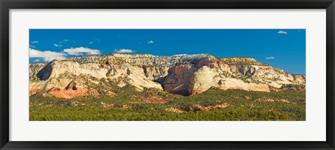 Framed White Cliffs mountain range outside Zion National Park, Utah, USA Print