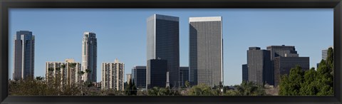 Framed Low angle view of buildings, Century City, Los Angeles County, California, USA Print