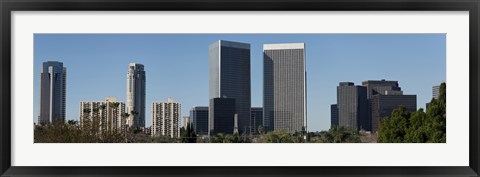 Framed Low angle view of buildings, Century City, Los Angeles County, California, USA Print