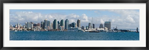 Framed View of San Diego from the Waterfront Print