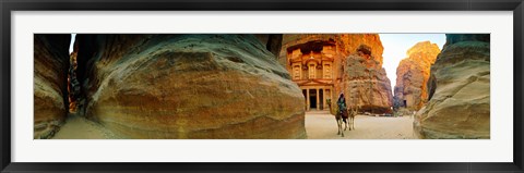 Framed Narrow passageway at Al Khazneh, Petra, Jordan Print