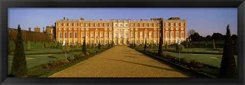 Framed Facade of the palace, Hampton Court, Richmond-Upon-Thames, London, England Print