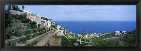 Framed Small coastal village, Deia, Majorca, Balearic Islands, Spain Print