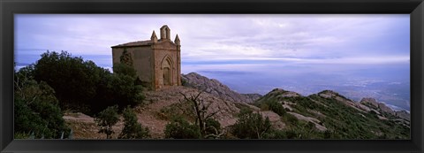 Framed Ermita de Sant Joan at Montserrat, Catalonia, Spain Print