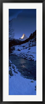 Framed Mt Matterhorn from Zermatt, Valais Canton, Switzerland Print