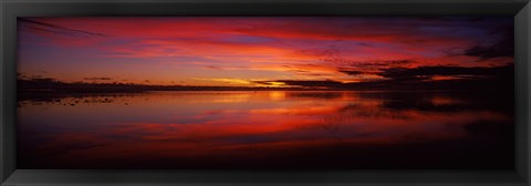 Framed Reflection of clouds in water, Rarotonga, Cook Islands, New Zealand Print