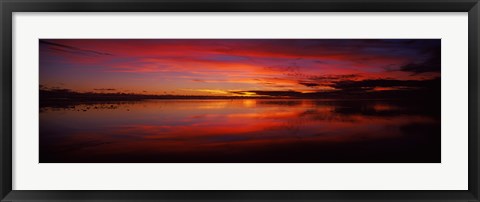 Framed Reflection of clouds in water, Rarotonga, Cook Islands, New Zealand Print