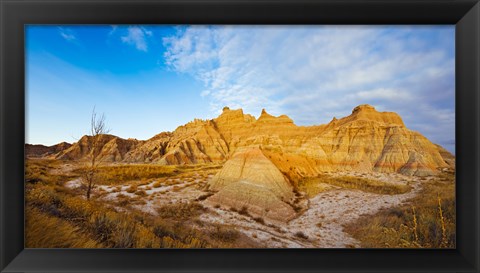 Framed Rock formations on a landscape, Saddle Pass Trail, Badlands National Park, South Dakota, USA Print