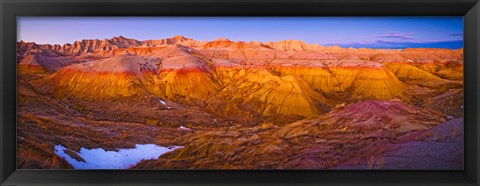 Framed Rock formations on a landscape, Badlands National Park, South Dakota, USA Print