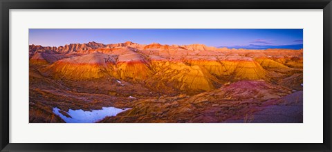 Framed Rock formations on a landscape, Badlands National Park, South Dakota, USA Print