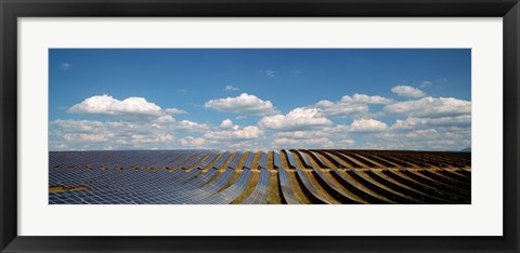 Framed Solar panels in a field, Provence-Alpes-Cote d&#39;Azur, France Print