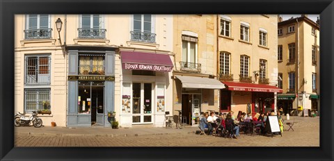 Framed Buildings in a city, St. Jean Cathedral, Lyon, Rhone, Rhone-Alpes, France Print