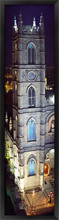 Framed Notre Dame De Montreal at night, Montreal, Quebec, Canada Print