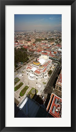 Framed High angle view of Palacio de Bellas Artes, Mexico City, Mexico Print