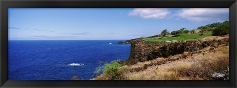 Framed Black Rock, Kaanapali, Maui, Hawaii Print