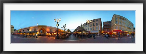 Framed Street with buildings at dusk, Nice, Alpes-Maritimes, Provence-Alpes-Cote d&#39;Azur, France Print