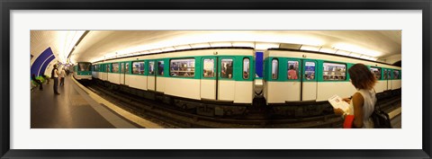 Framed 360 degree view of a metro train, Paris, Ile-de-France, France Print