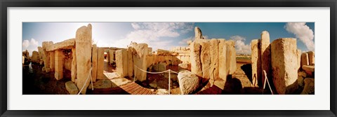 Framed Ruins of Ggantija Temples, Gozo, Malta Print