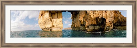 Framed Azure Window natural arch in the sea, Gozo, Dwejra, Malta Print
