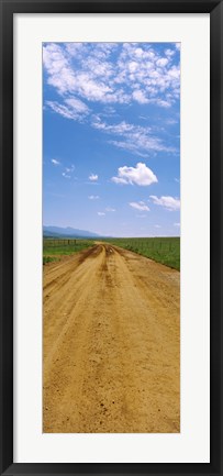 Framed Dirt road passing through San Rafael Valley, Arizona Print