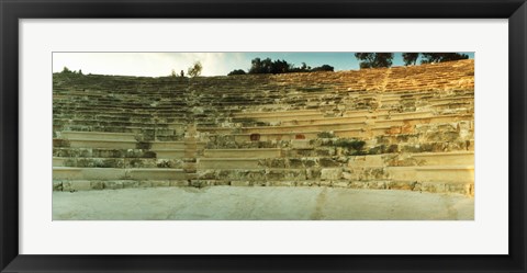 Framed Ancient antique theater in Kas at sunset, Antalya Province, Turkey Print