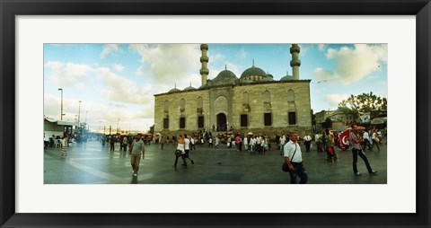 Framed Courtyard in front of Yeni Cami, Eminonu district, Istanbul, Turkey Print