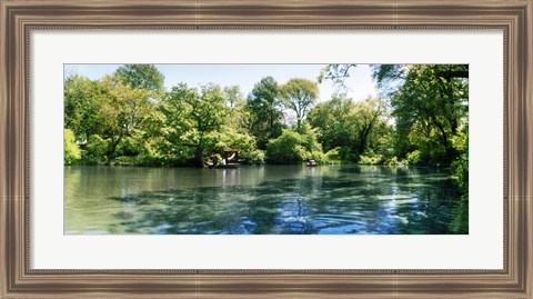 Framed Pond in the Central Park, Manhattan, New York City, New York State, USA Print