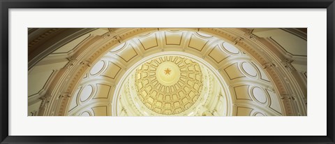 Framed Ceiling of the dome of the Texas State Capitol building, Austin, Texas Print