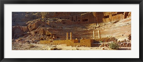 Framed Cave Dwellings, Petra, Jordan Print