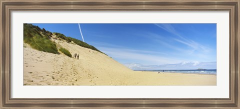 Framed Huge sand dune at White Rocks Bay, County Antrim, Northern Ireland Print