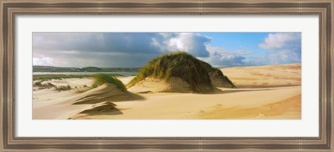 Framed Clouds over sand dunes, Sands of Forvie, Newburgh, Aberdeenshire, Scotland Print