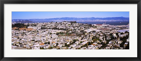 Framed Houses in a city, San Francisco, California, USA Print