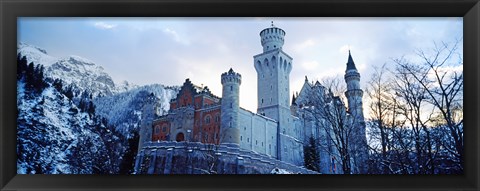 Framed Neuschwanstein Castle in winter, Bavaria, Germany Print