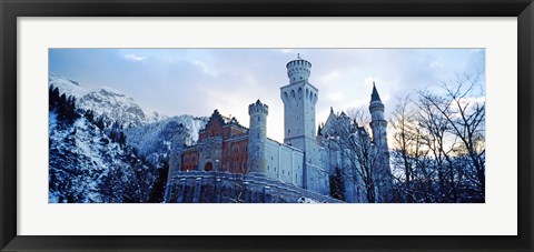 Framed Neuschwanstein Castle in winter, Bavaria, Germany Print