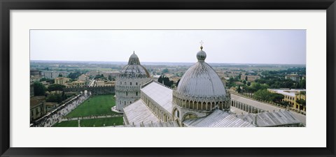 Framed Cathedral in a city, Pisa Cathedral, Piazza Dei Miracoli, Pisa, Tuscany, Italy Print