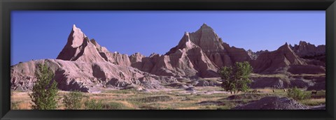 Framed Mountains at Badlands National Park, South Dakota, USA Print