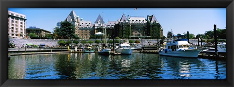 Framed Yachts at marina, Brentwood College, Victoria, British Columbia, Canada Print