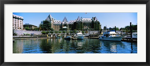 Framed Yachts at marina, Brentwood College, Victoria, British Columbia, Canada Print