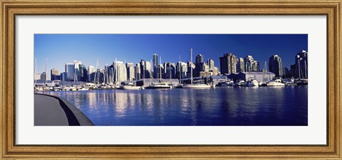 Framed Marina View, Vancouver, British Columbia, Canada 2013 Print