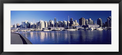 Framed Marina View, Vancouver, British Columbia, Canada 2013 Print