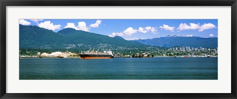 Framed Shipyard at Vancouver, British Columbia, Canada Print