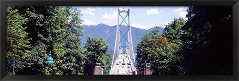 Framed Lions Gate Suspension Bridge, Vancouver, British Columbia, Canada Print