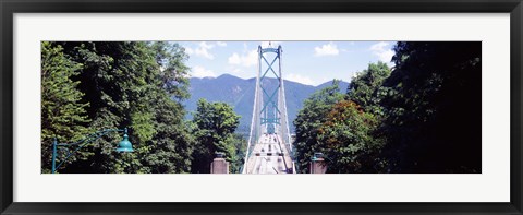 Framed Lions Gate Suspension Bridge, Vancouver, British Columbia, Canada Print